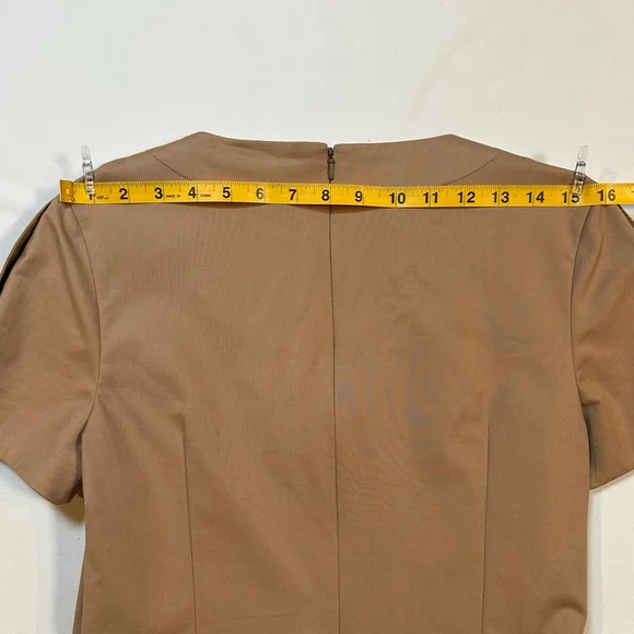 REISS | Quiet Luxury Wrap-Style Belted Dress | Camel Neutral | US 8 - Picture 11 of 11